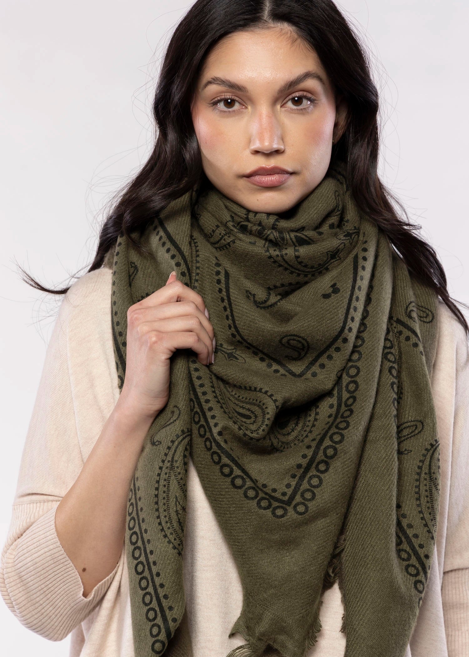 swatch_Khaki bandana scarf