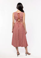 swatch_Red/Ivory sadie and sage gingham midi dress