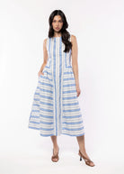 swatch_White/Light Blue Stripe thml betty maxi dress
