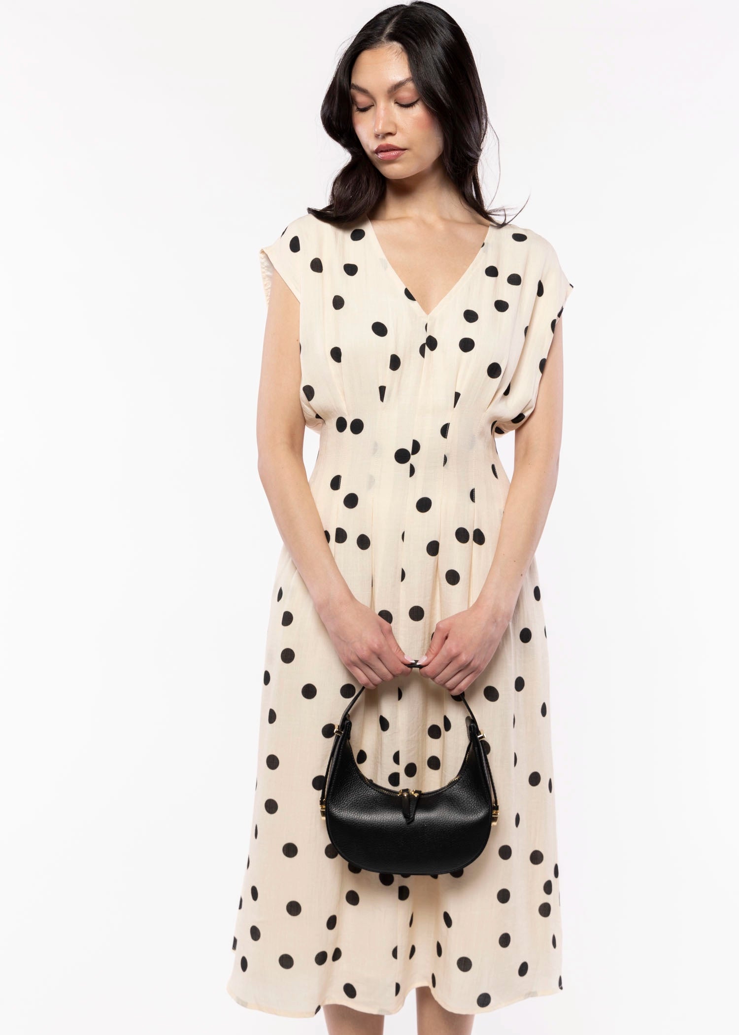 swatch_Cream thml polka dot midi dress