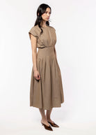 swatch_Beige thml pleated detail maxi dress