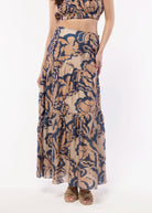 swatch_Navy Multi sadie and sage wild city maxi skirt