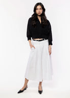 swatch_White sadie and sage central park midi skirt