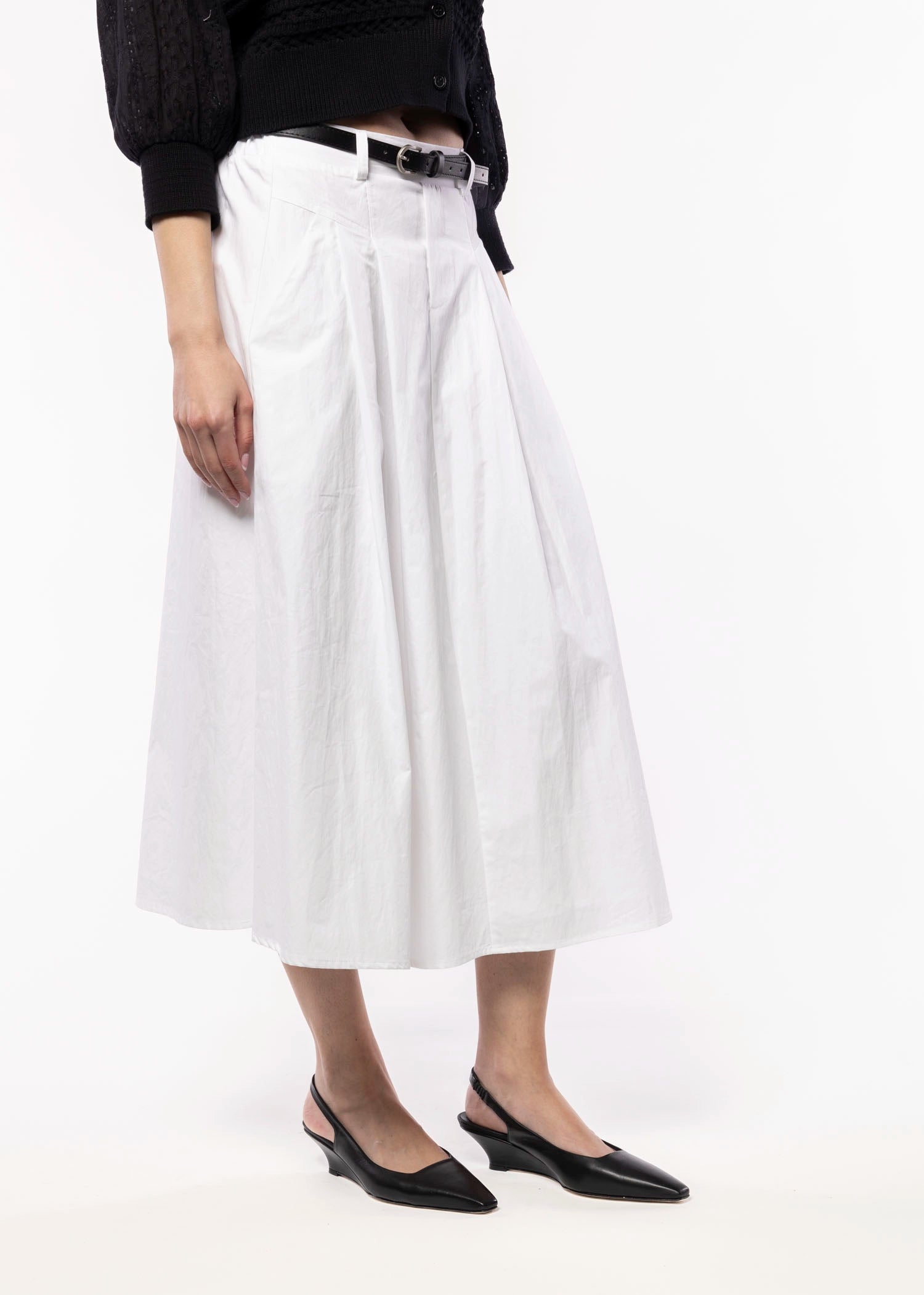 swatch_White sadie and sage central park midi skirt