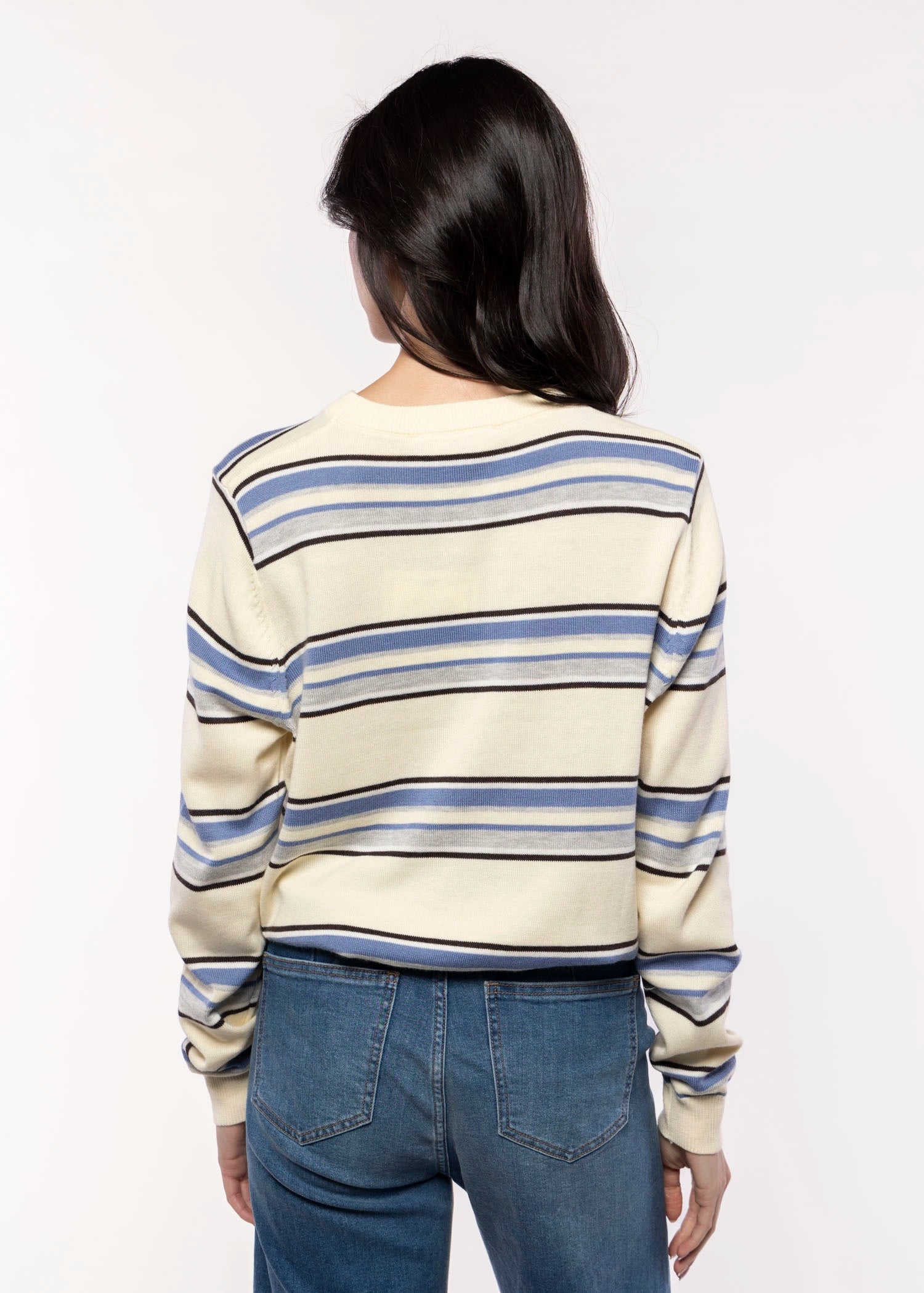 swatch_Lemon striped crewneck sweater