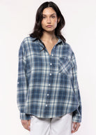 swatch_Blue cotton plaid shirt