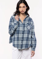 swatch_Blue cotton plaid shirt