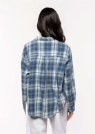 swatch_Blue cotton plaid shirt