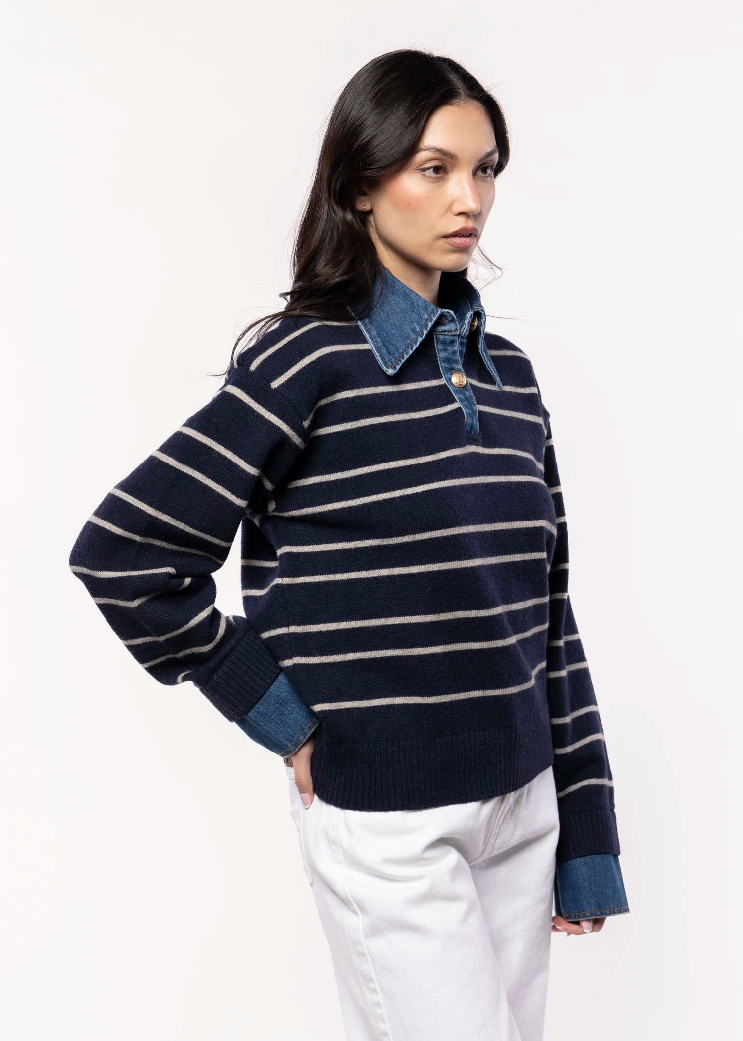 swatch_Navy/Light Grey sophia rugby sweater