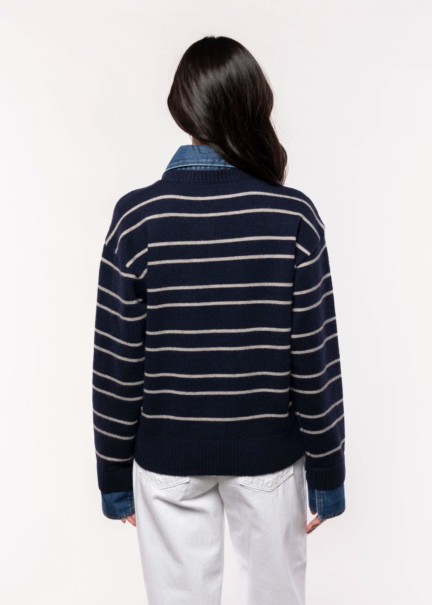 swatch_Navy/Light Grey sophia rugby sweater