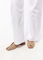 swatch_Taupe Suede flat peep toe sandal