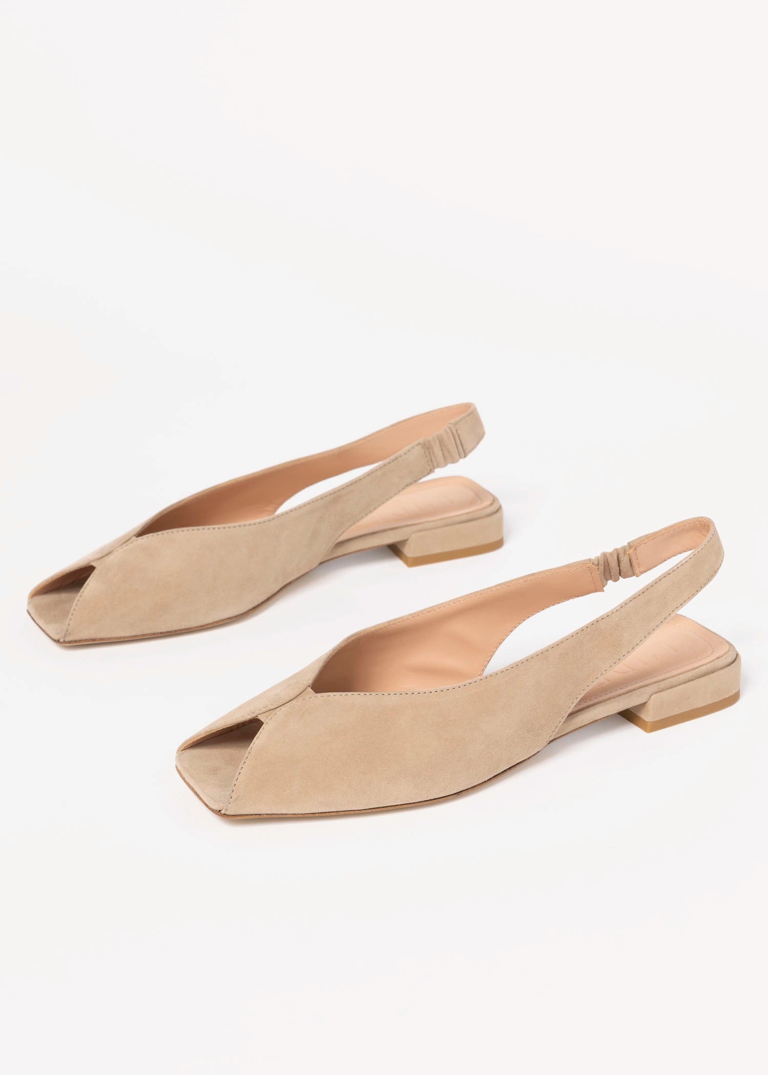 swatch_Taupe Suede flat peep toe sandal