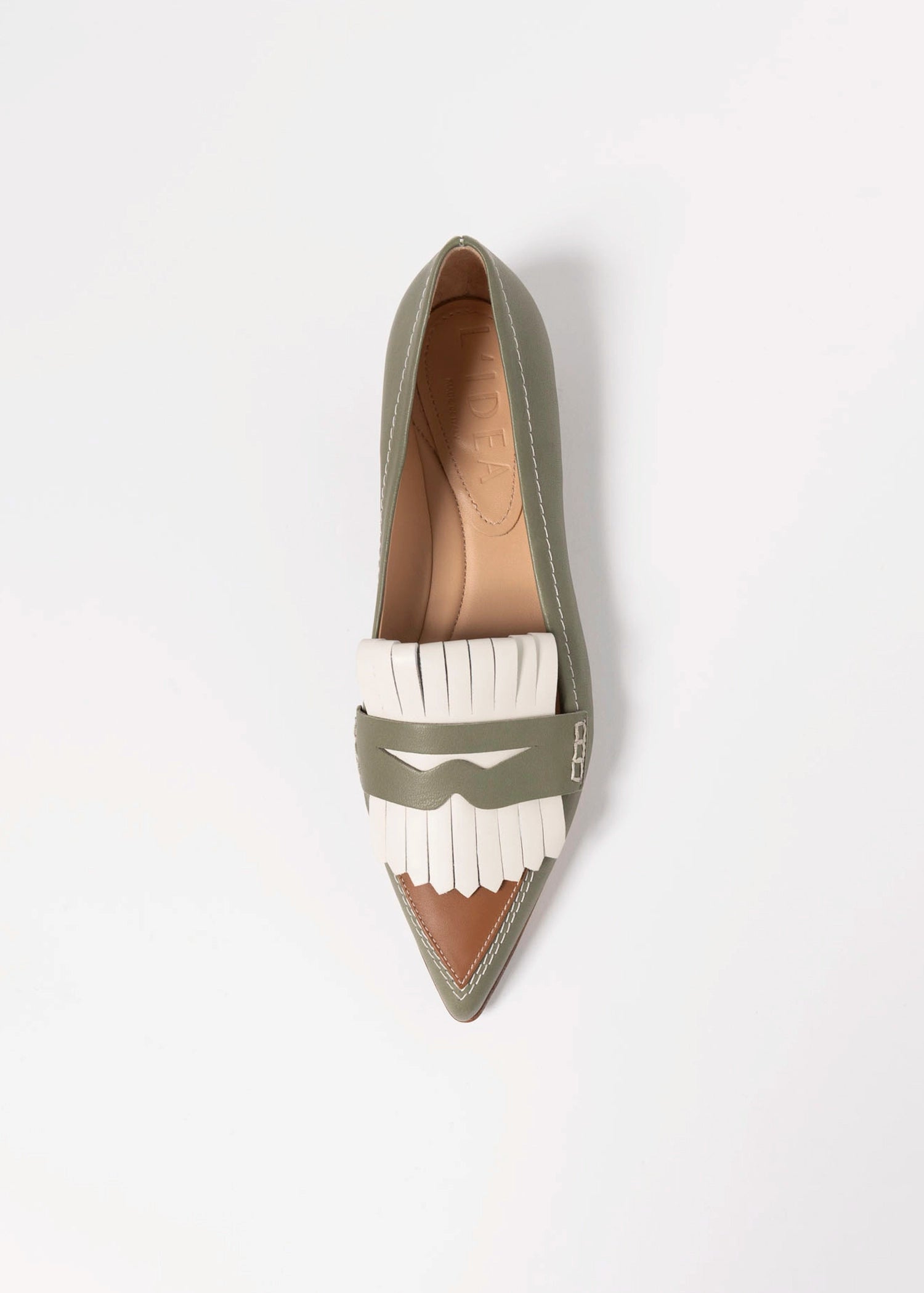 swatch_Sage Multi Leather pointed toe flat