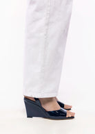swatch_Navy Patent wedge sandal