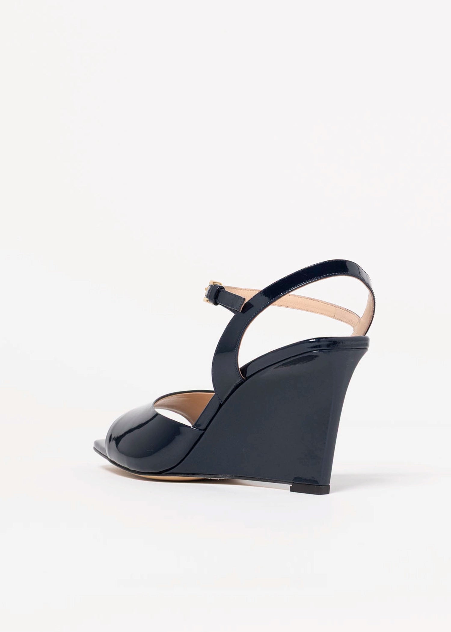 swatch_Navy Patent wedge sandal