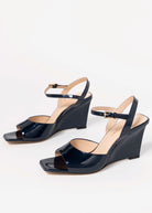 swatch_Navy Patent wedge sandal