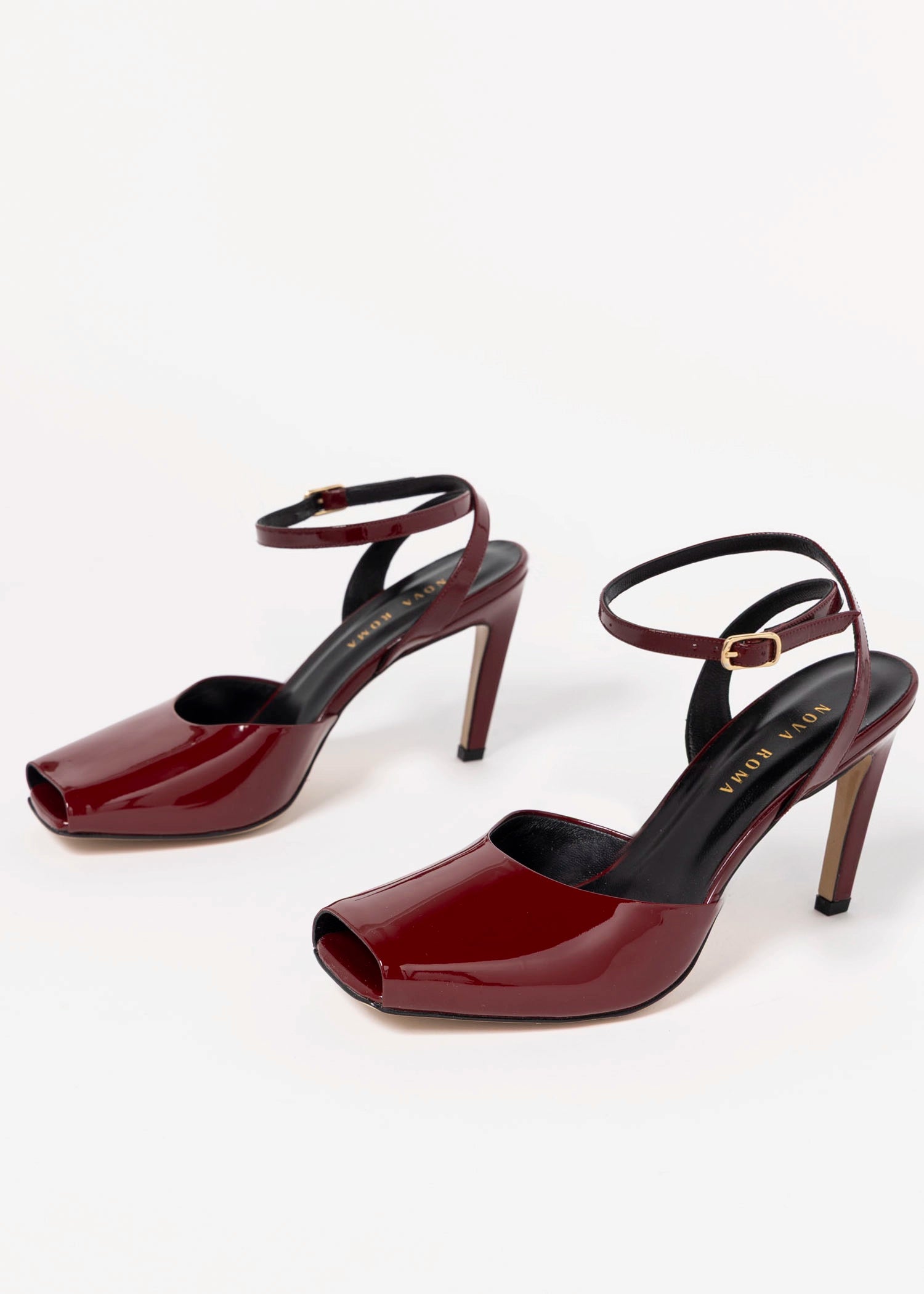 swatch_Cherry Patent Heeled Peep toe sandal