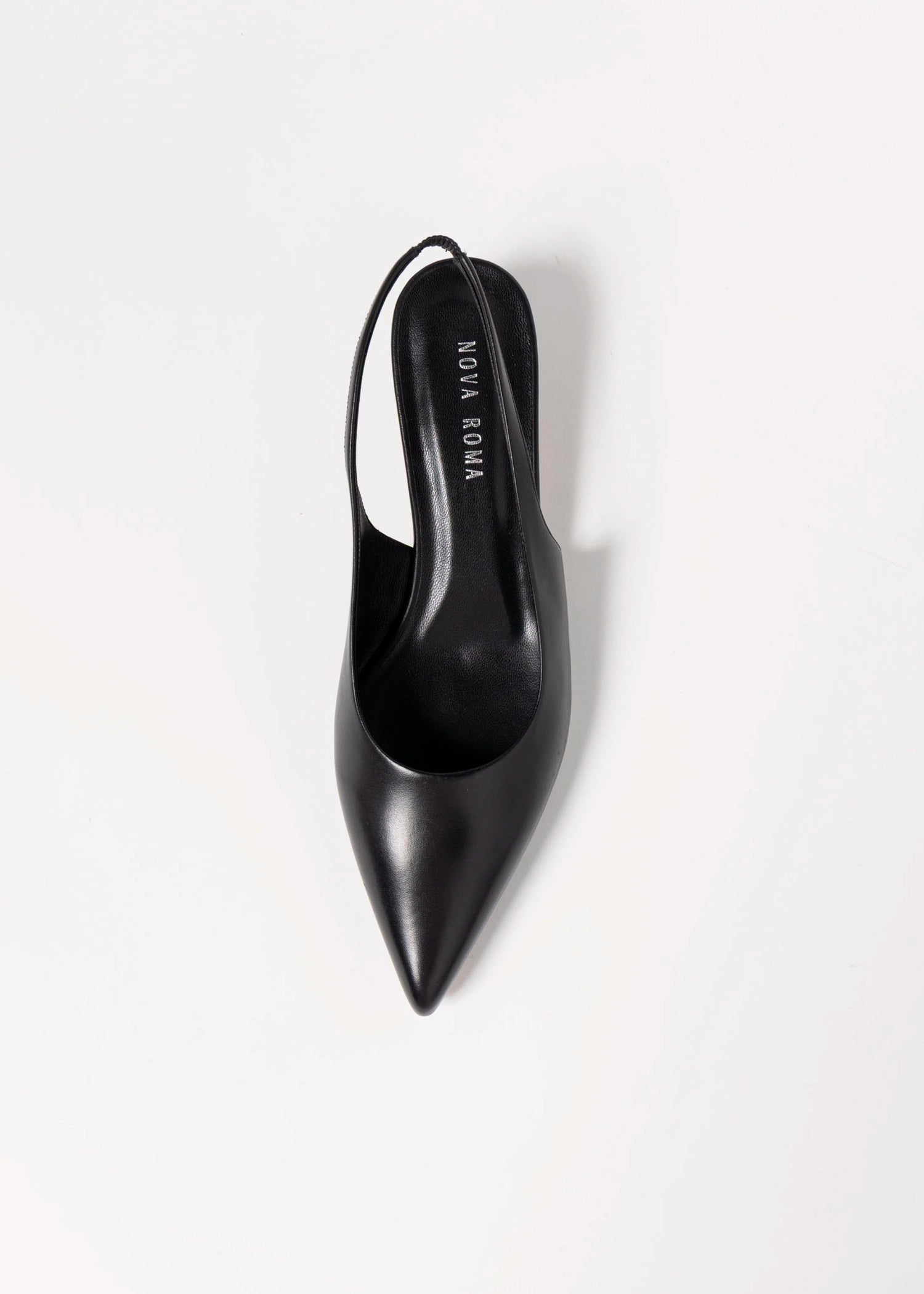 swatch_Black Leather kitten heel pump