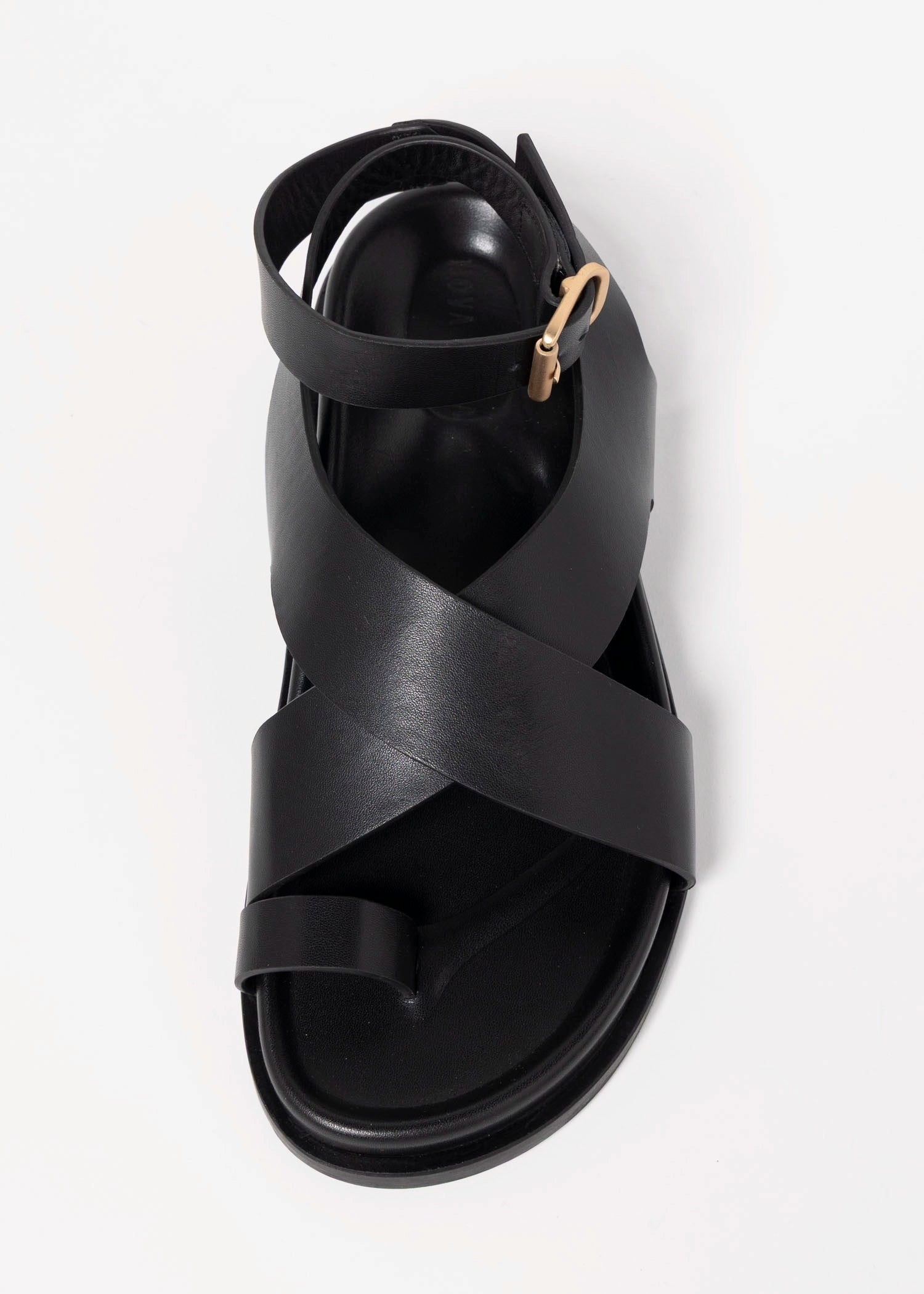 swatch_Black Leather leather footbed sandal