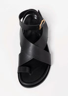 swatch_Black Leather leather footbed sandal