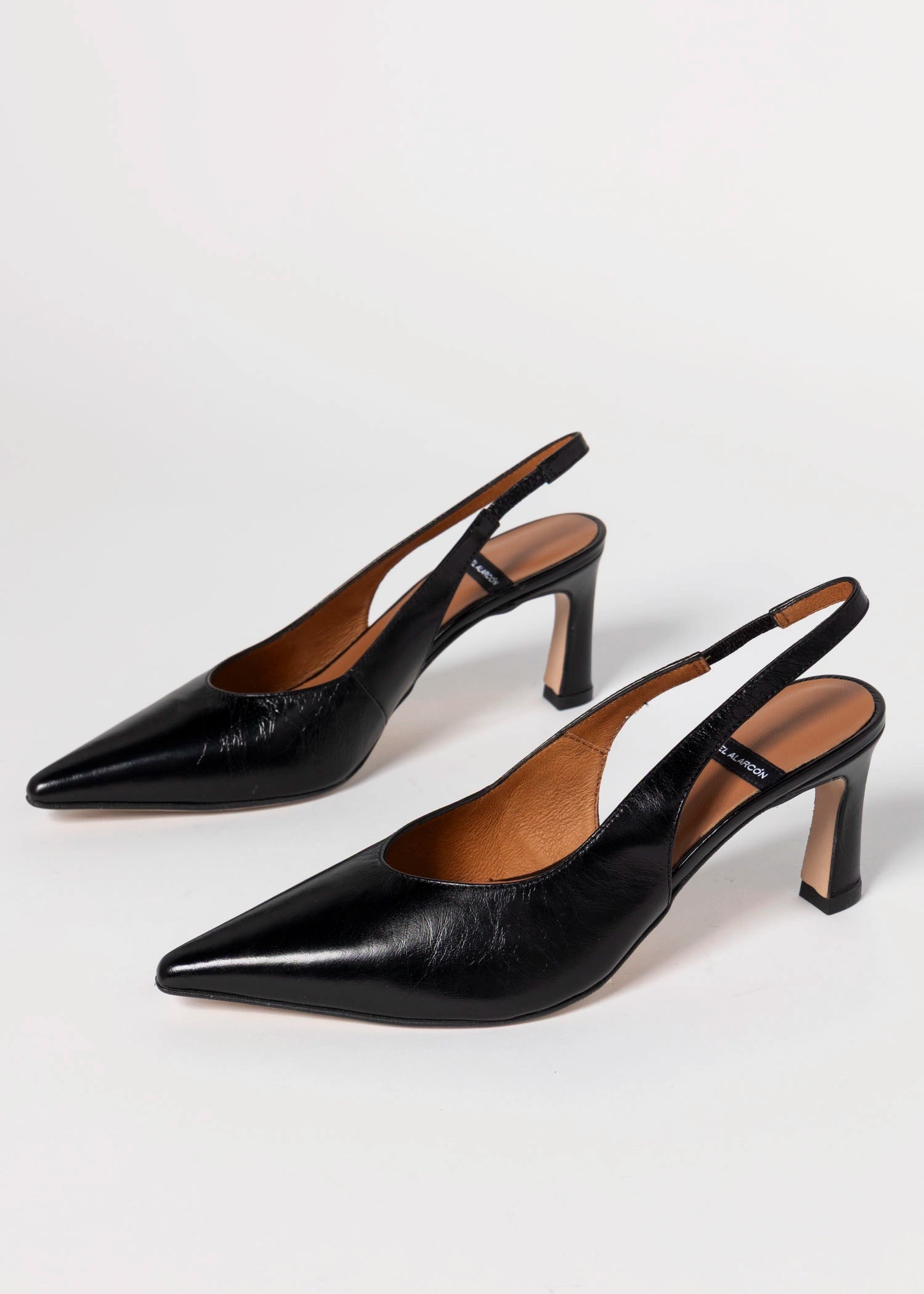 swatch_Black leather nara leather slingback angel alarcon