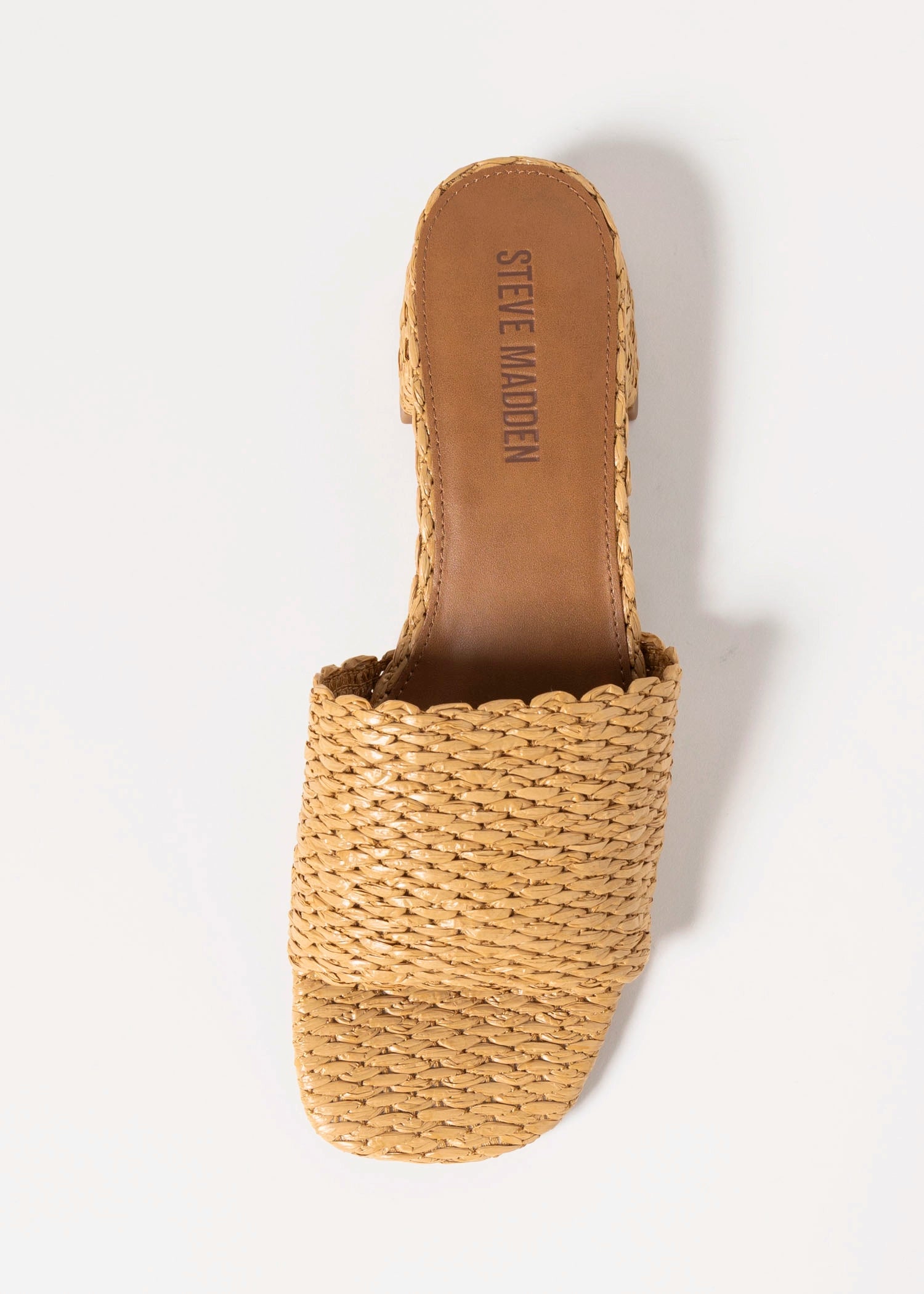 swatch_Raffia steve madden montgomery slide sandal