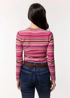 swatch_Pink/Brown Multi pistola denim madison long sleeve top