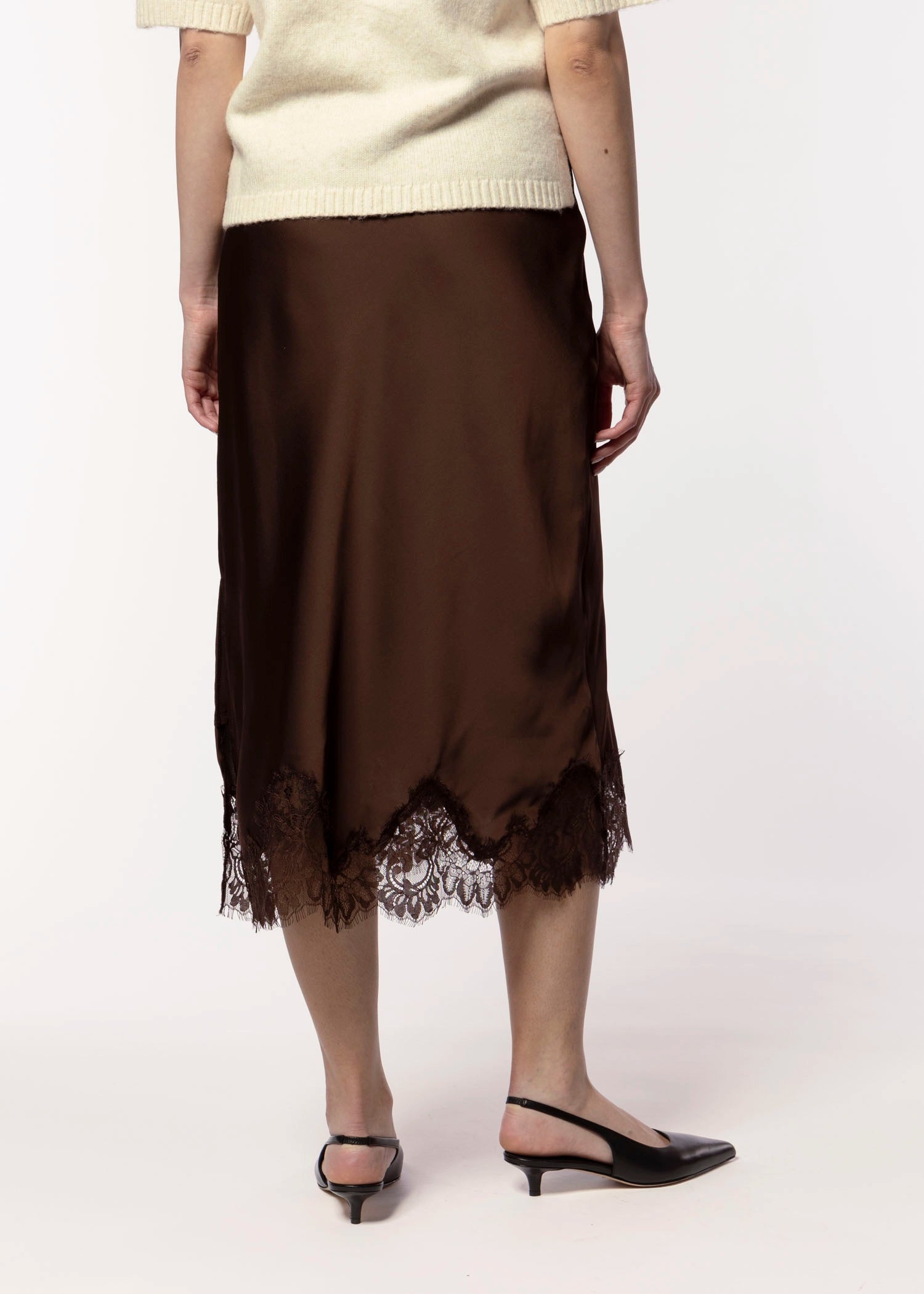 swatch_Dark Chocolate satin skirt skirts