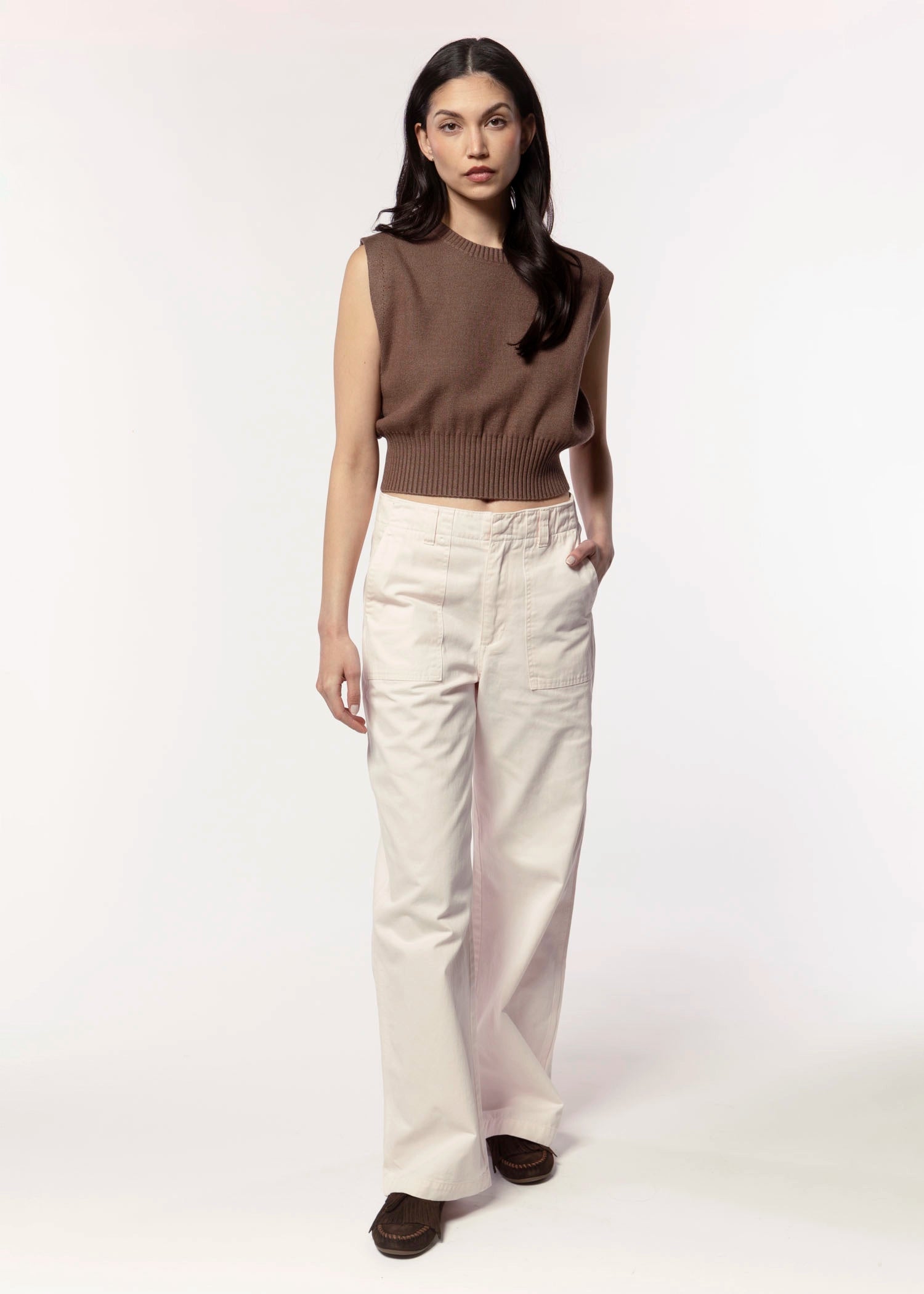 swatch_Mocha kerisma issa sleveless knit top