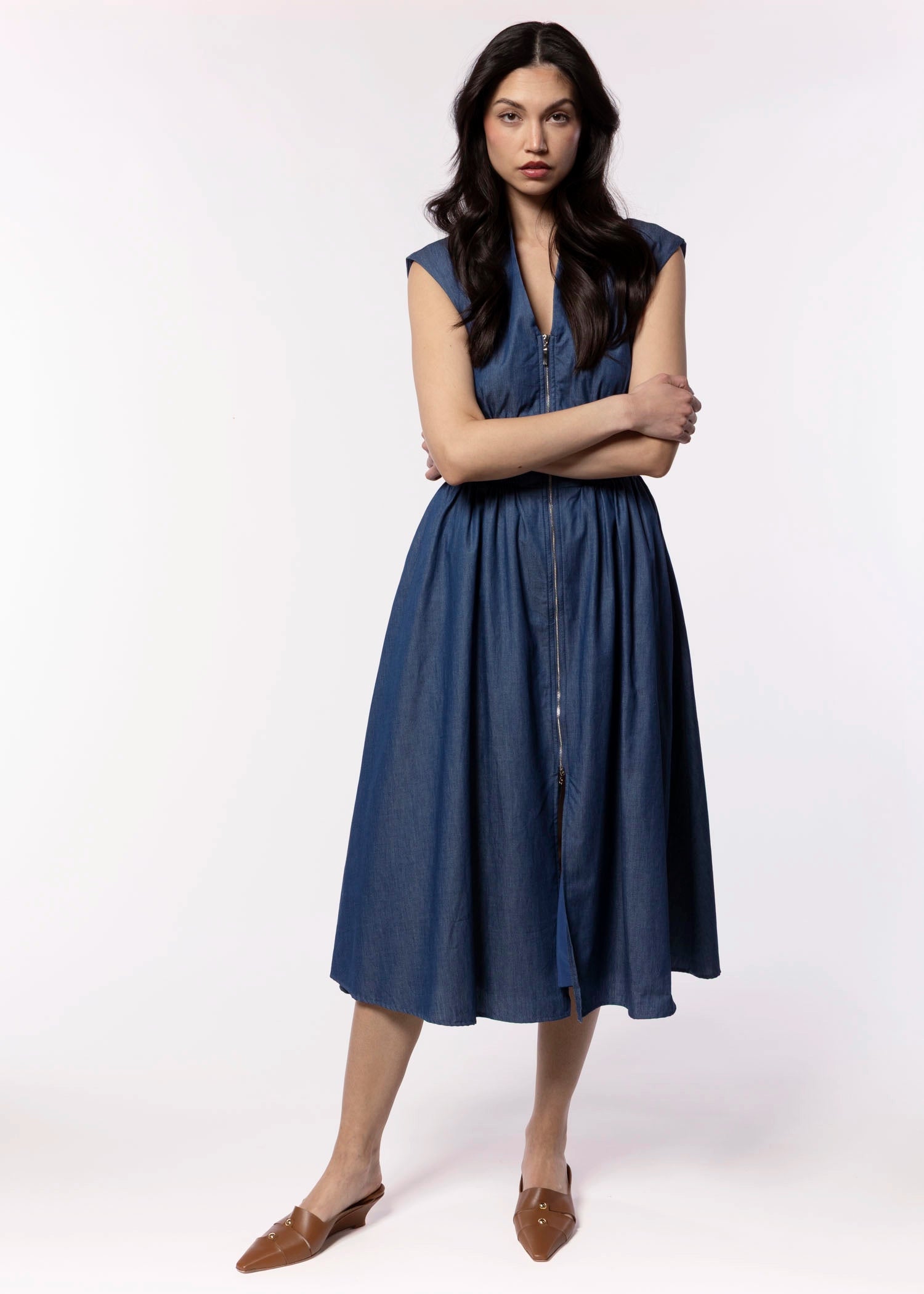 swatch_Denim thml smocked waist dress