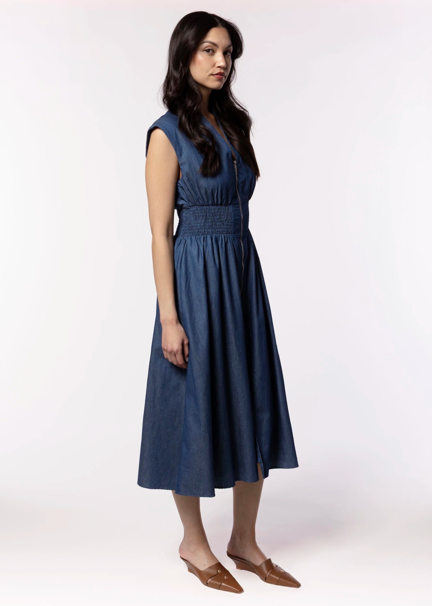 swatch_Denim thml smocked waist dress