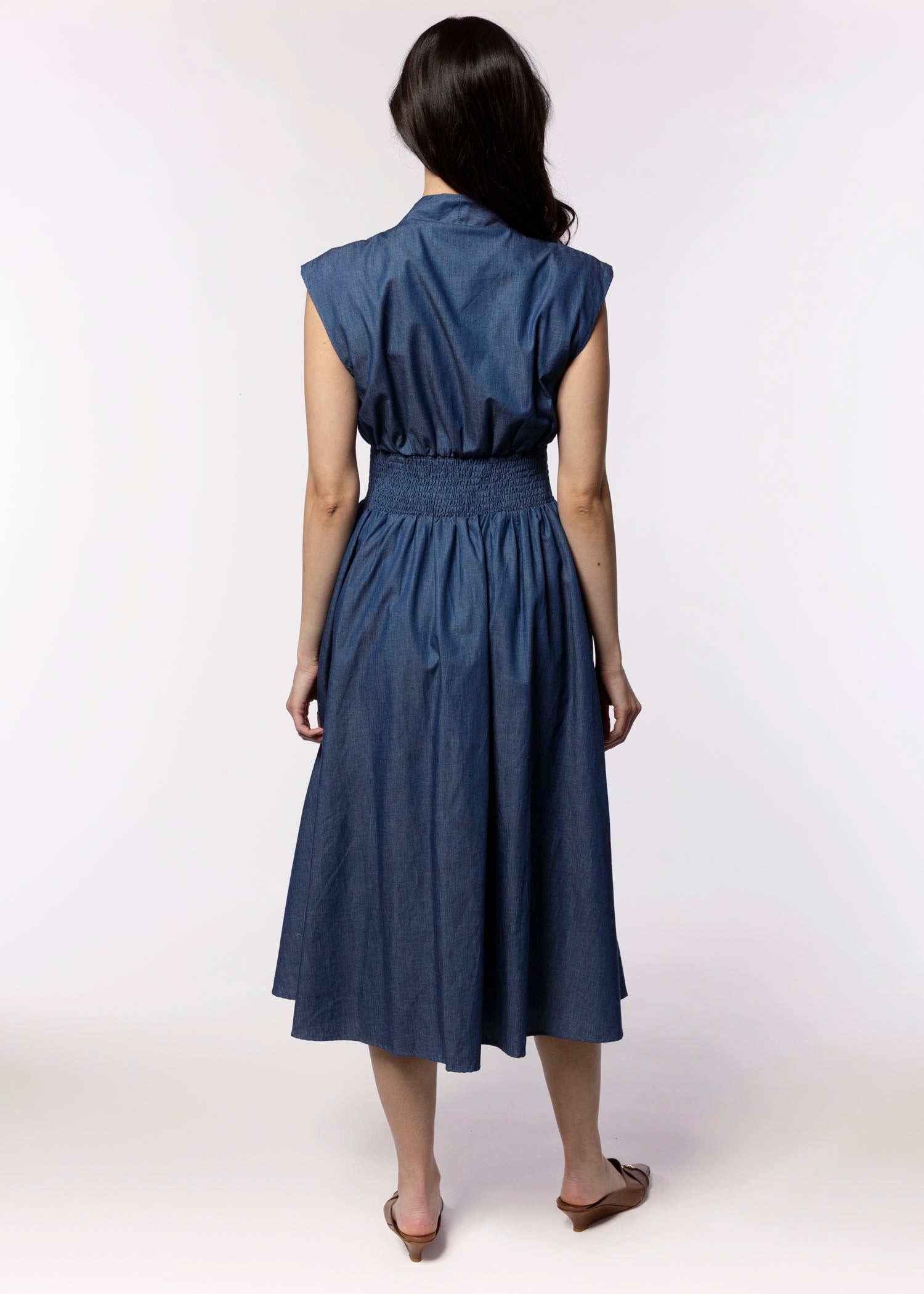 swatch_Denim thml smocked waist dress