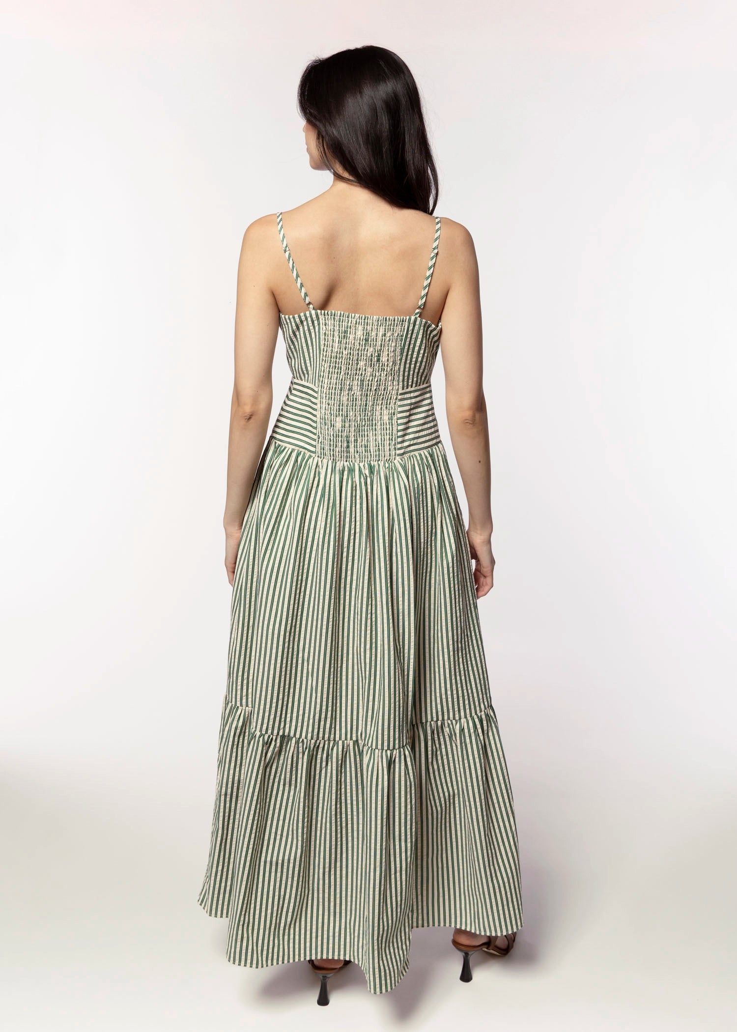 swatch_Green thml striped midi dress