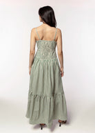 swatch_Green thml striped midi dress