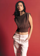 swatch_Mocha kerisma issa sleveless knit top