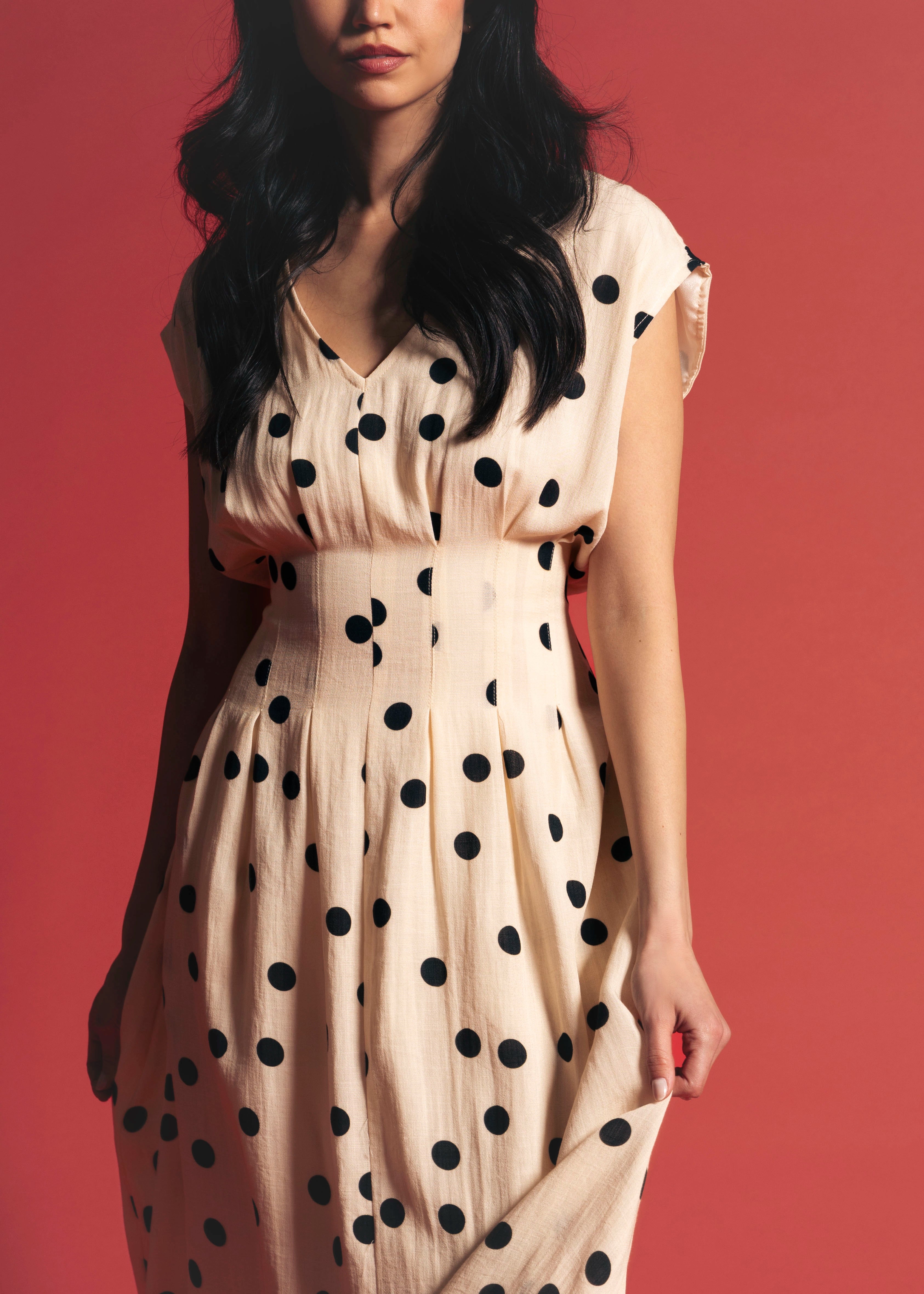 swatch_Cream thml polka dot midi dress