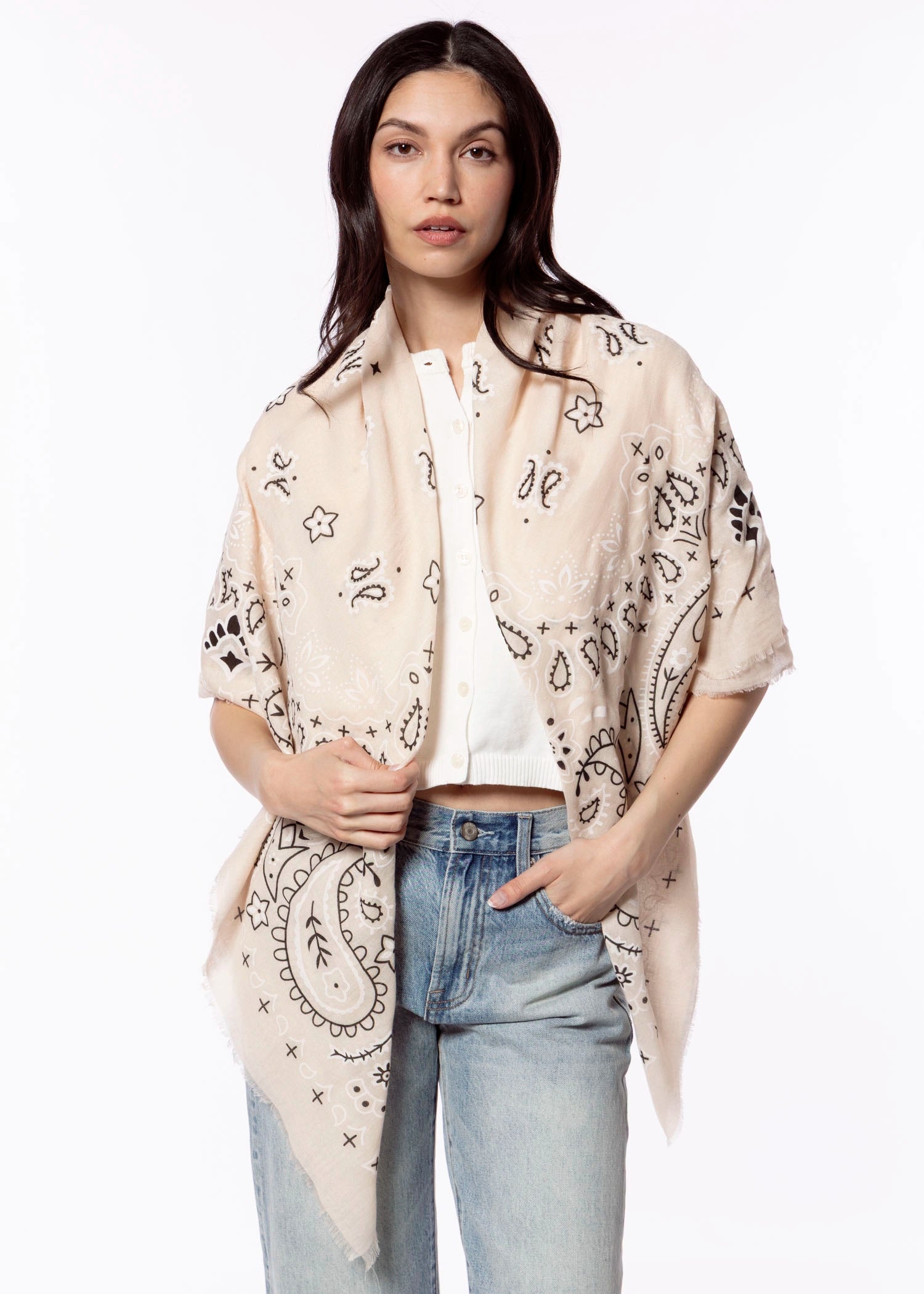 swatch_Beige bandana scarf