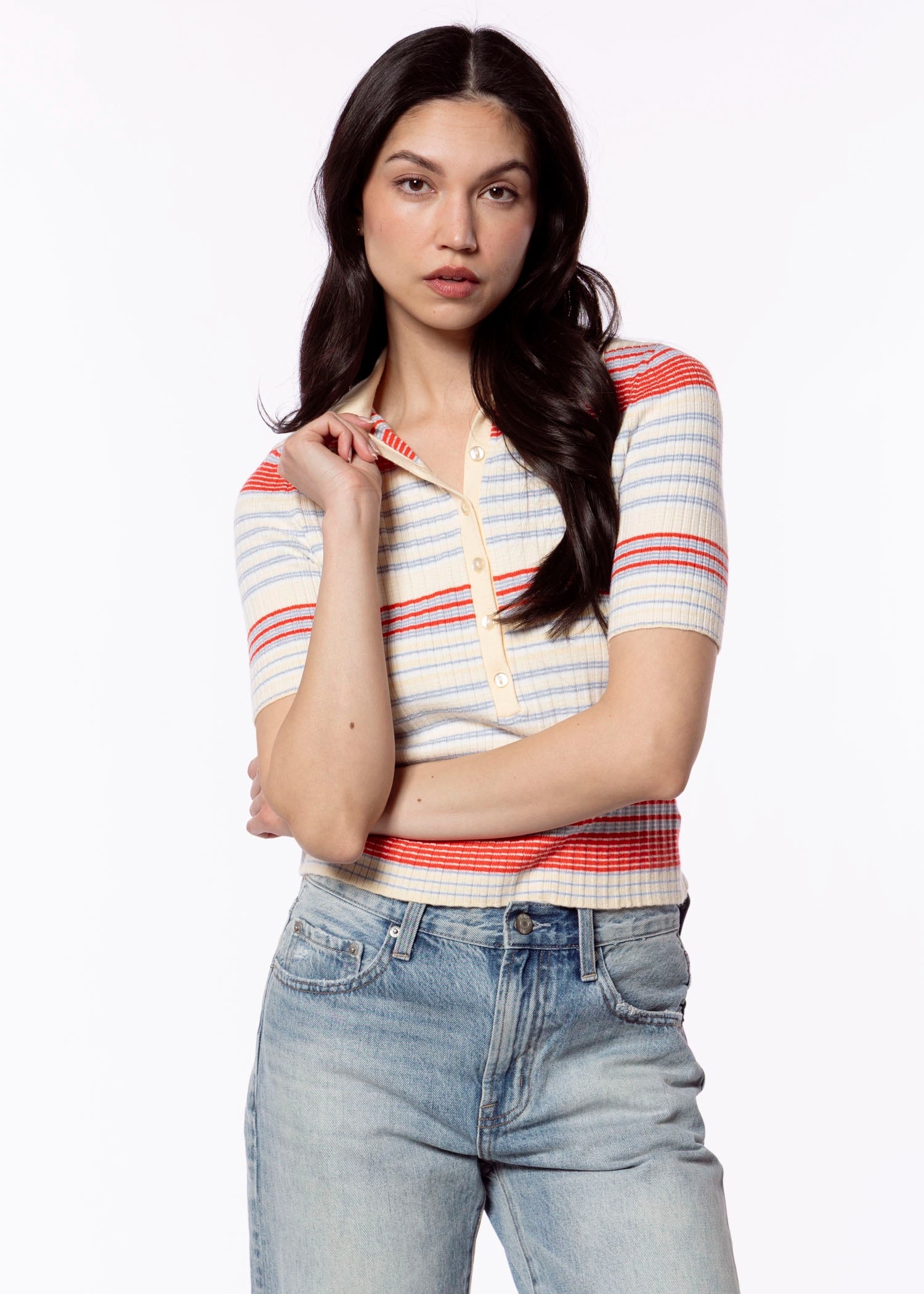 swatch_Bright Multi 525 knit polo