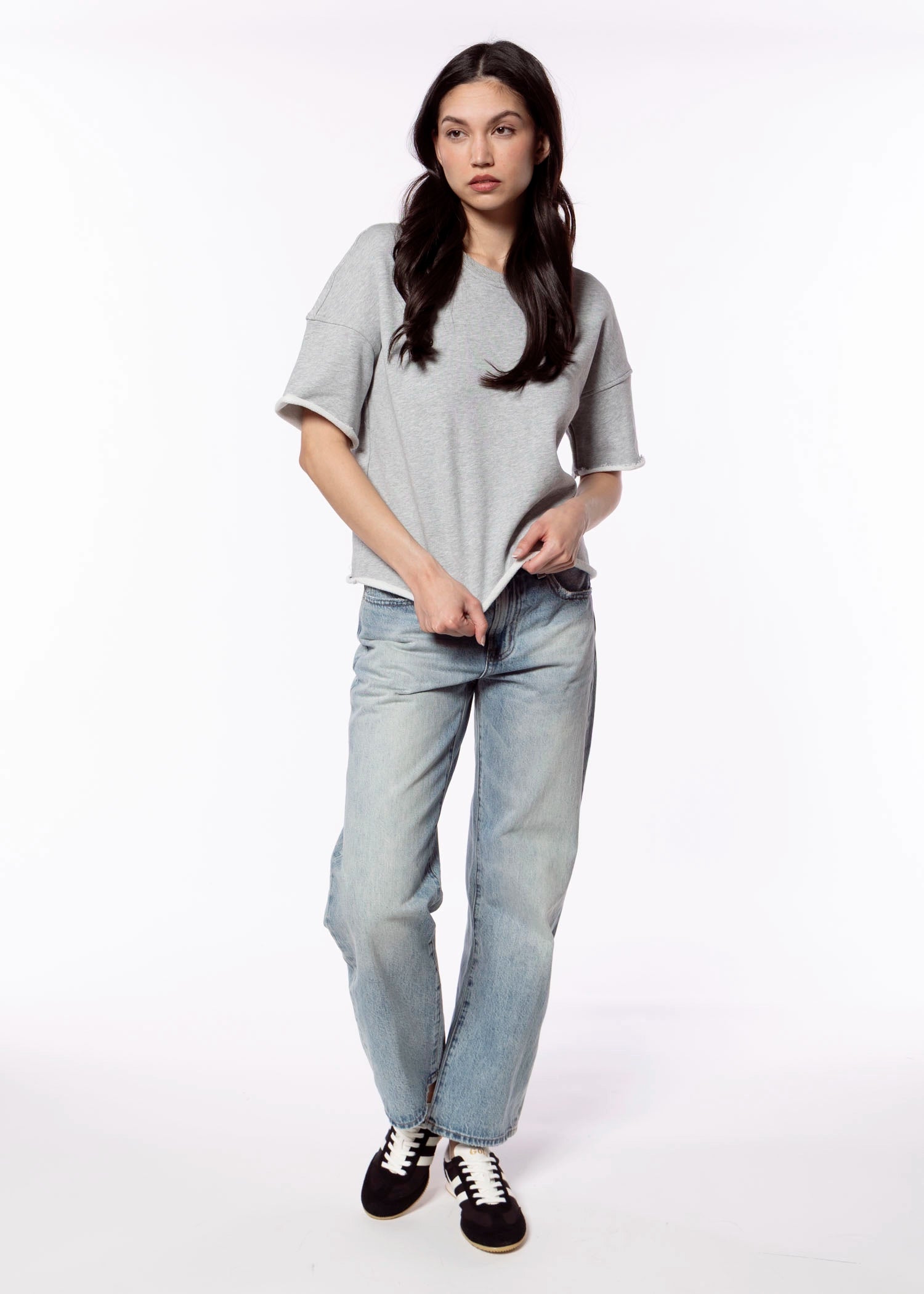 swatch_Heather Grey perfect white tee ezra sweatshirt