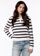 swatch_Chalk Combo stitches and stripes knit polo