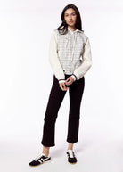 swatch_White Plaid central park west logan bomber jacket