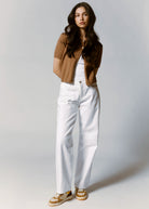 swatch_Mocha perfect white tee maude cardigan