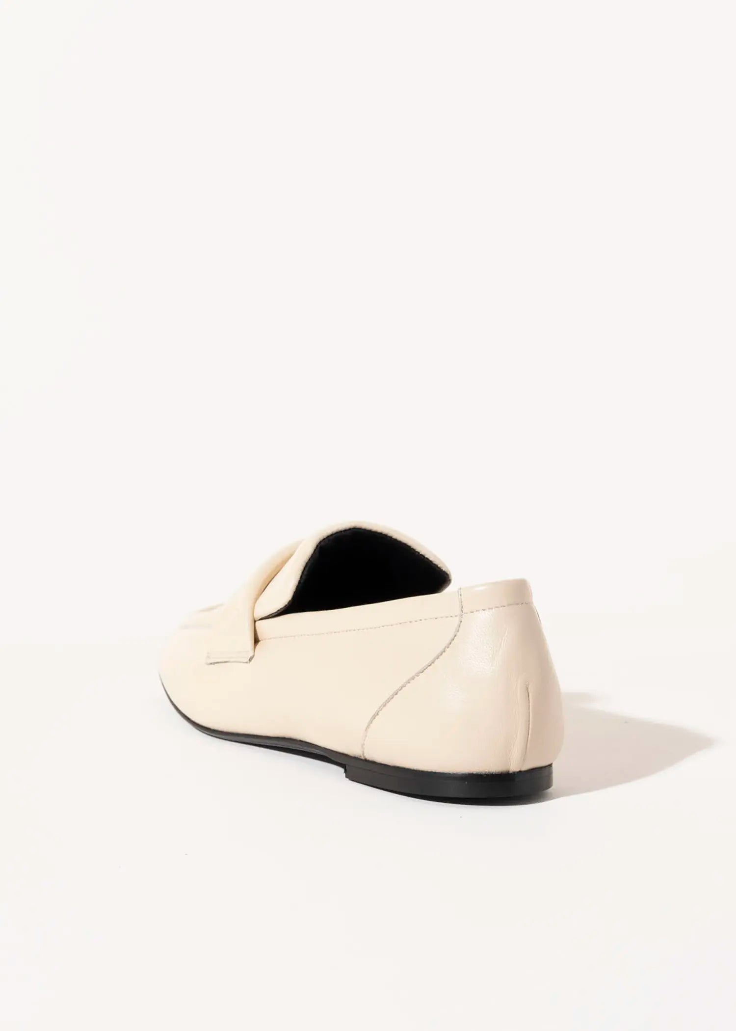 swatch_ivory leather leather loafer flat shoes