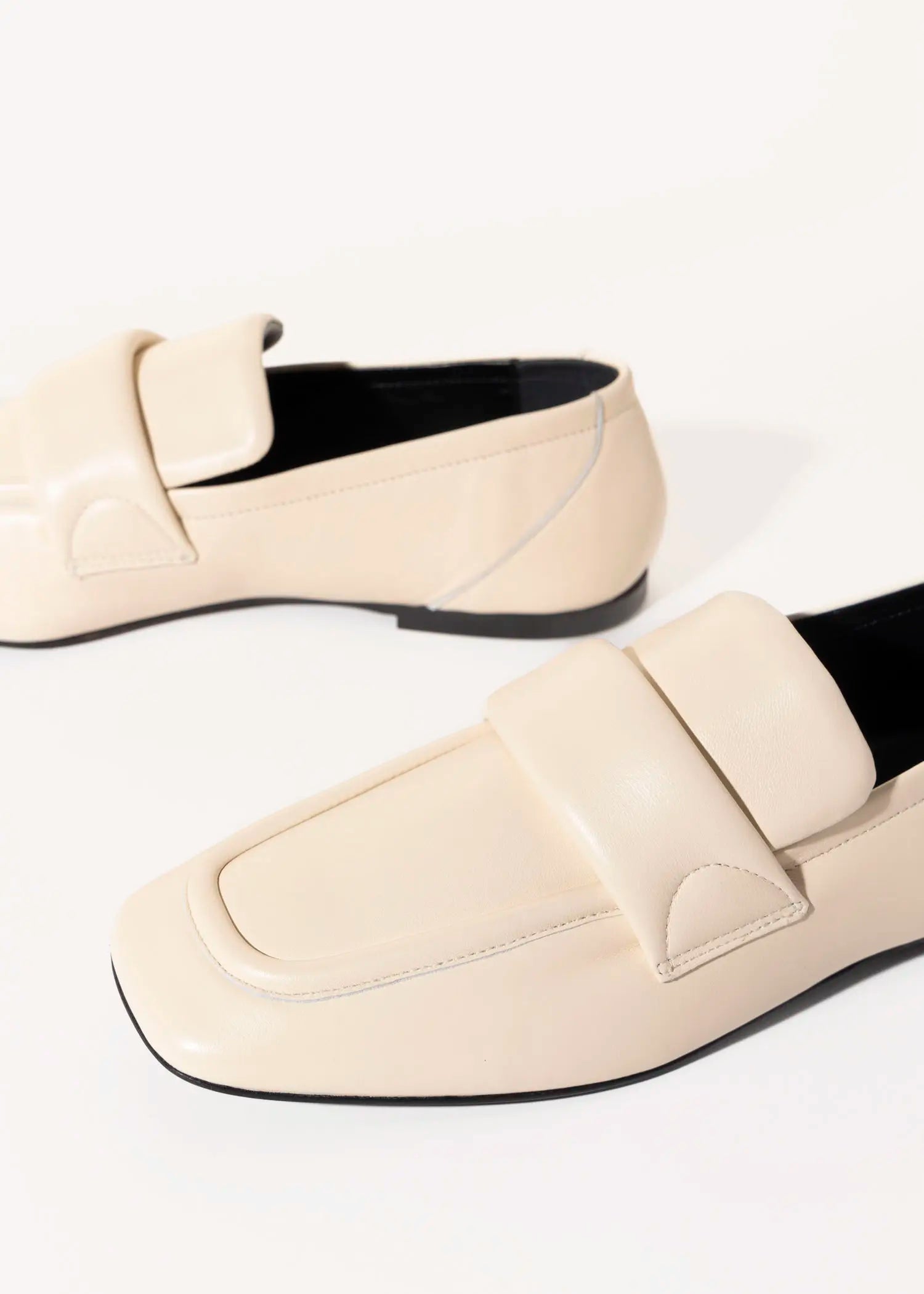 swatch_ivory leather leather loafer flat shoes