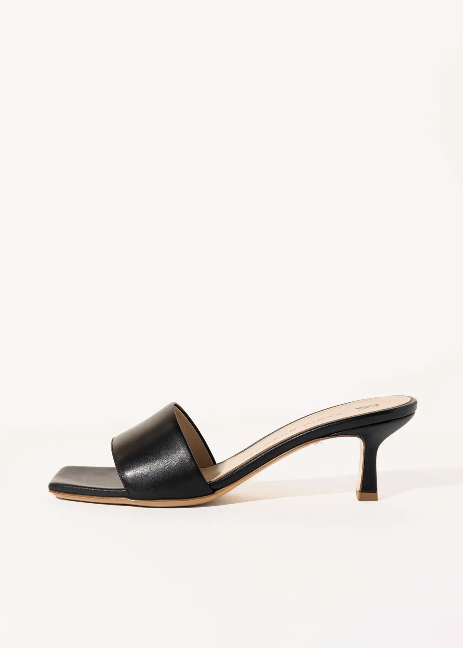 swatch_black leather slide sandal heeled sandals