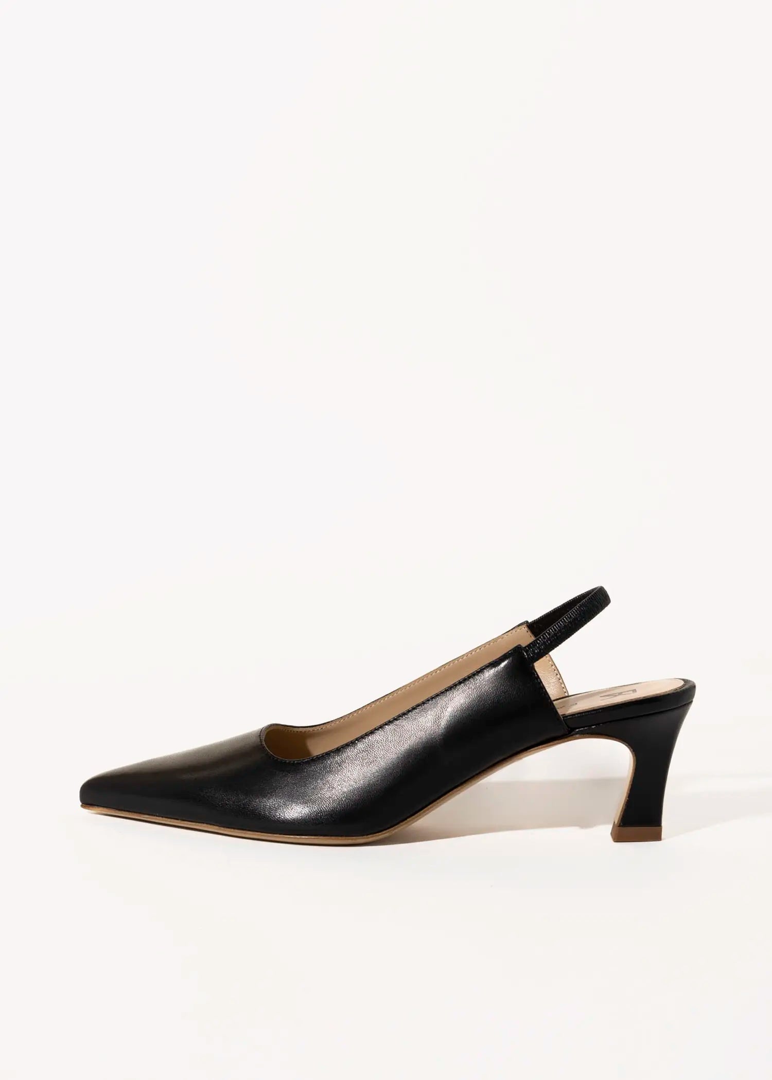 swatch_black leather pointed toe slingback pump heels