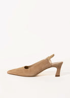 swatch_sand suede pointed toe slingback pump heels