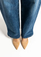 swatch_sand suede pointed toe slingback pump heels