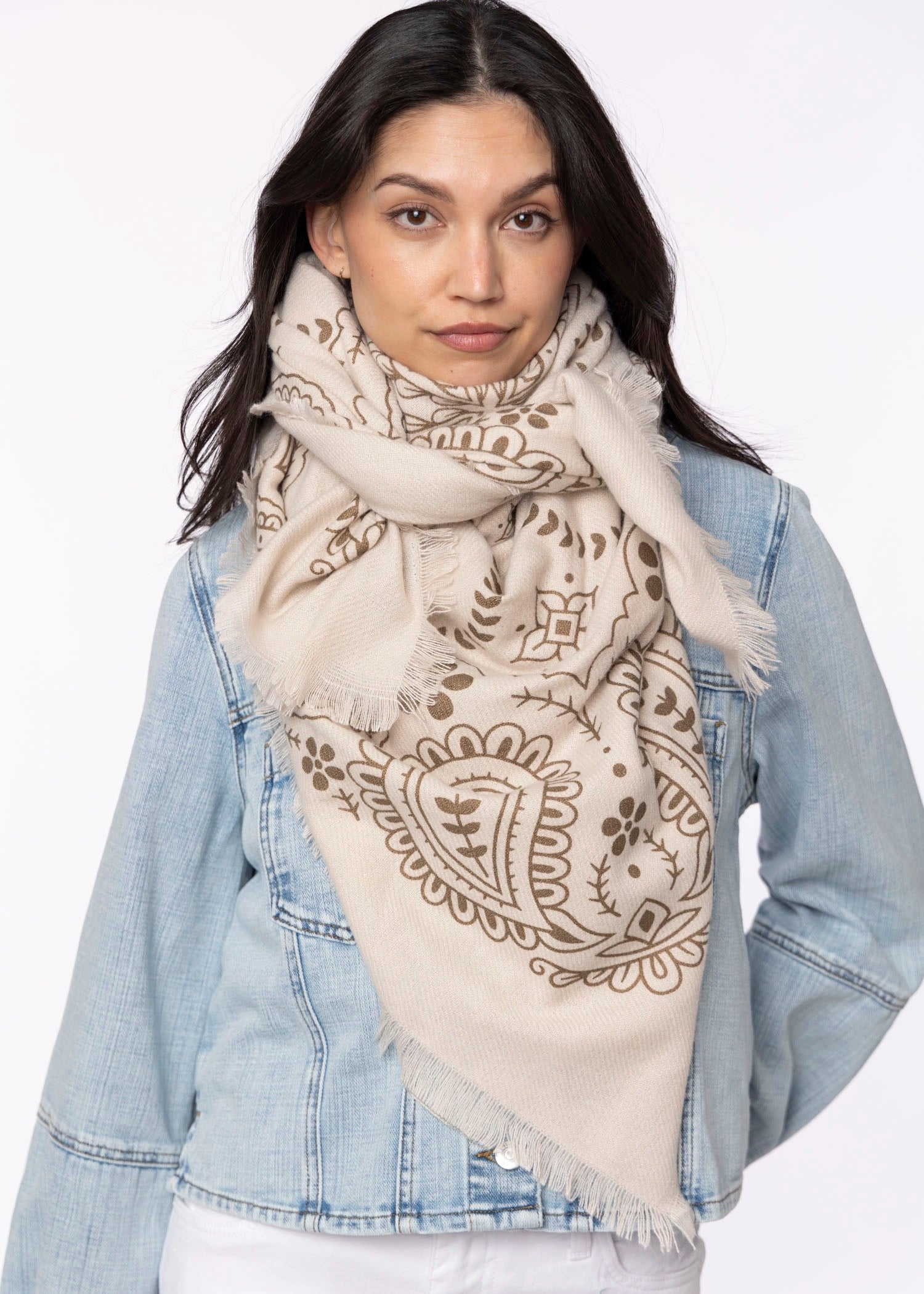 swatch_Beige large bandana scarf