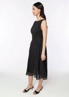 swatch_Black polka dot midi dress